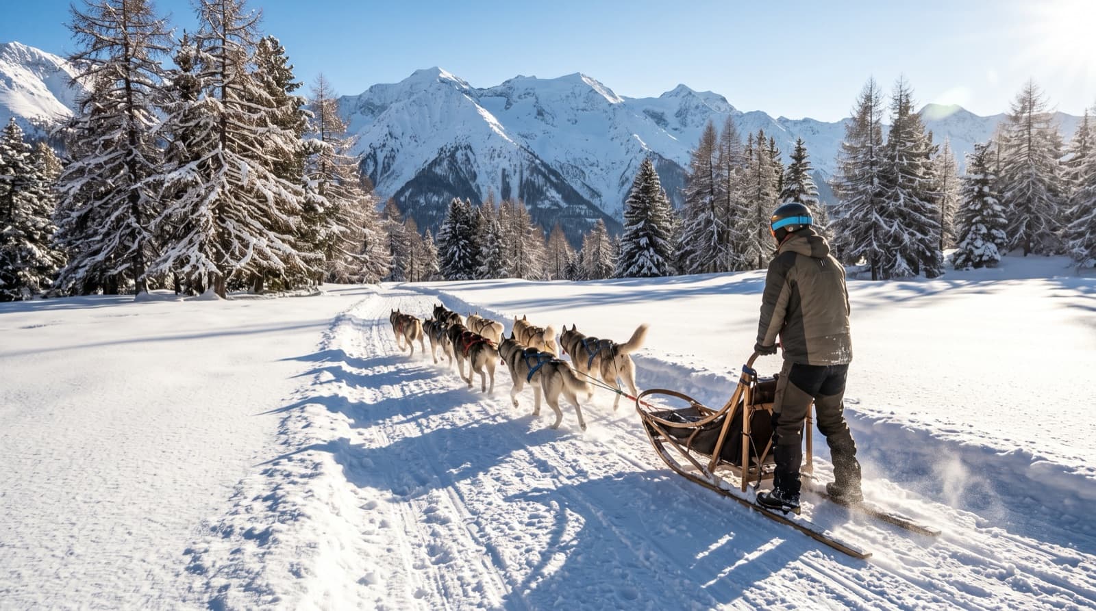 Chiens de traîneau à Auron